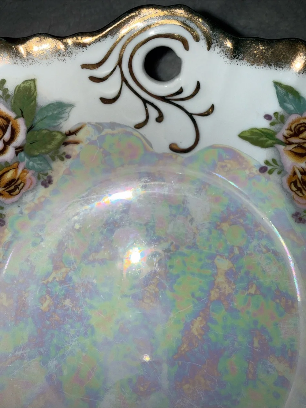 Vintage Trimont Ware Japan Lusterware Floral Porcelain Bowl Set Gold Gilt